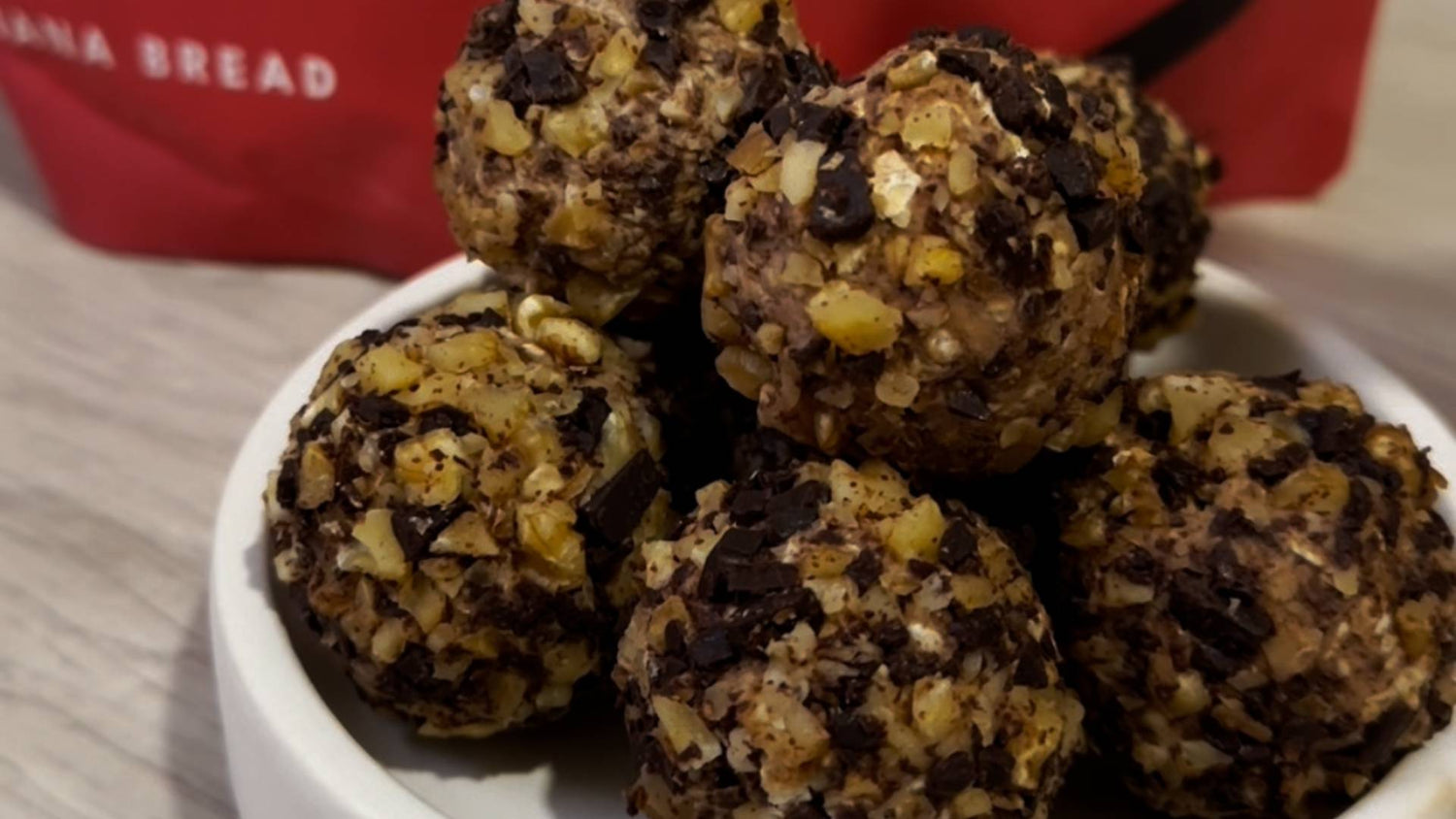 banana bread protein bites