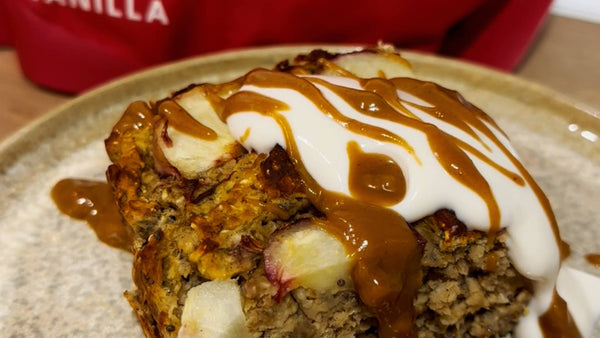 peach protein baked oats