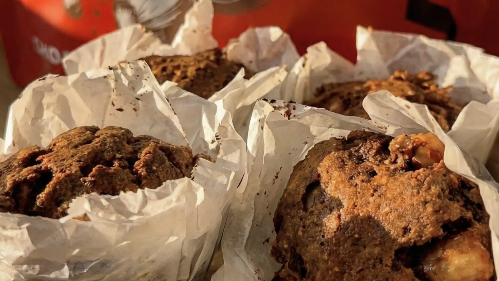 pear chocolate protein muffin