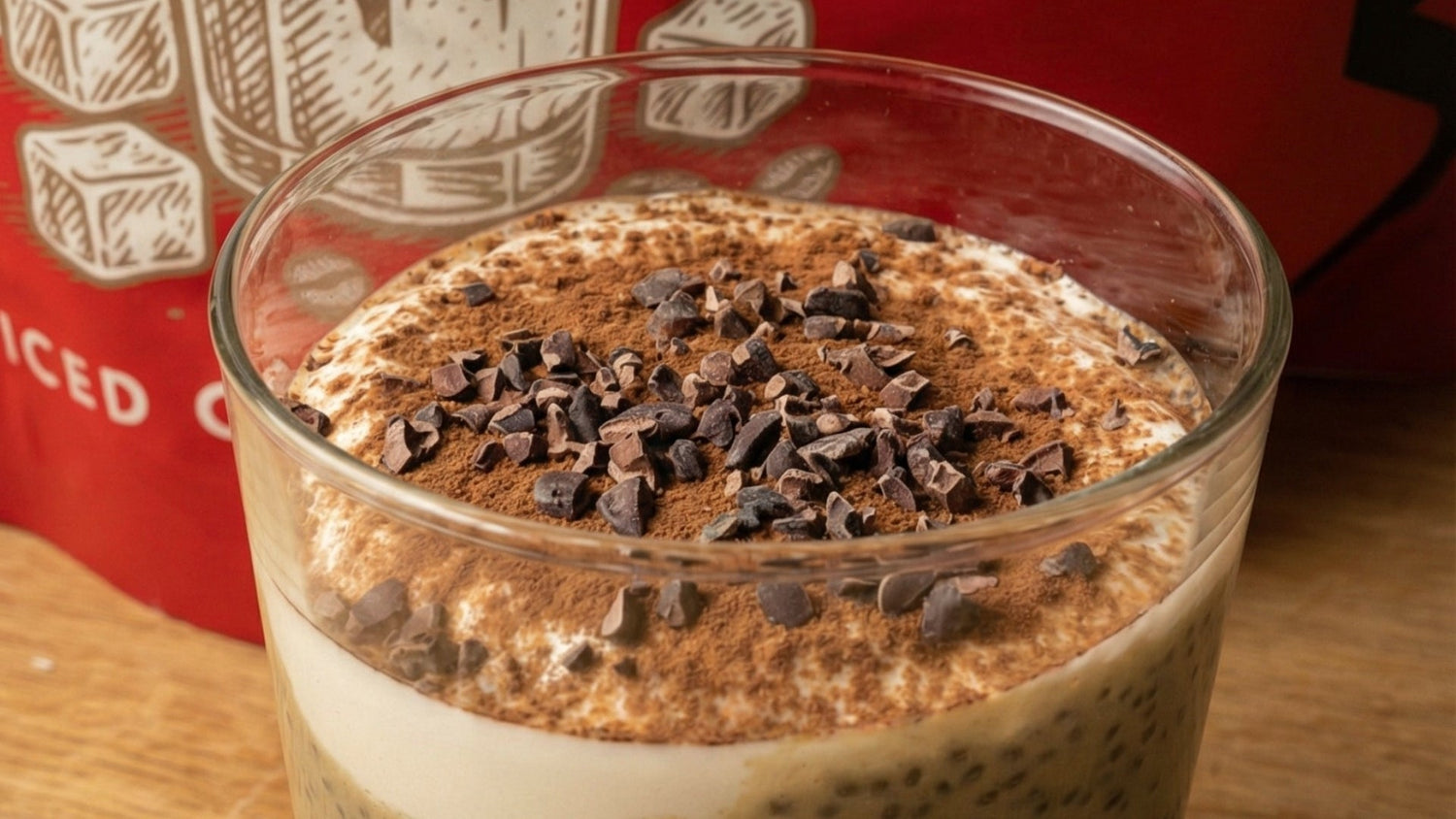 tiramisu chia pudding