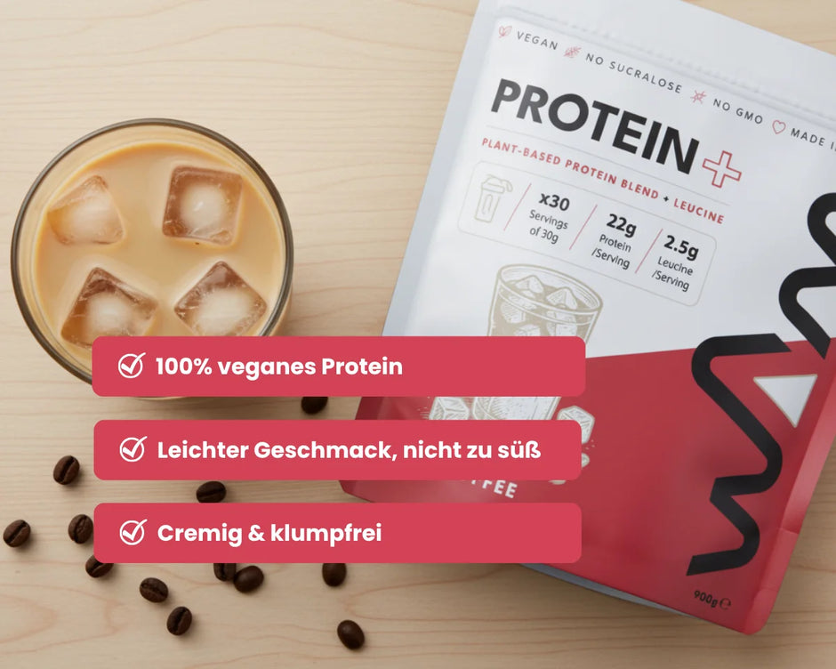 WAM Protein Iced Coffee: 100 % vegan, leichter Geschmack, nicht zu süß, cremig und klumpfrei